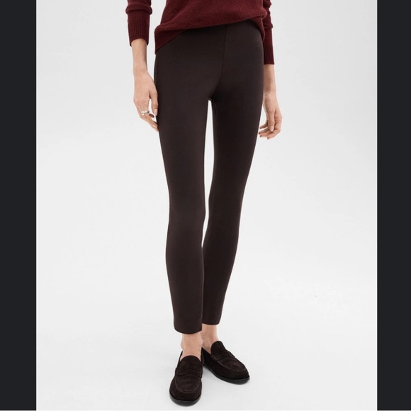 Women’s Theory Black Twill Skinny Legging Cropped Ankle Pant - Picture 2 of 11